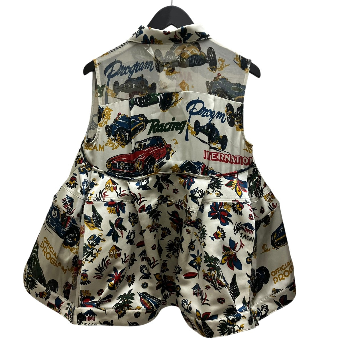 Car Race Tropical Print Shirt カーレースプリントシャツ