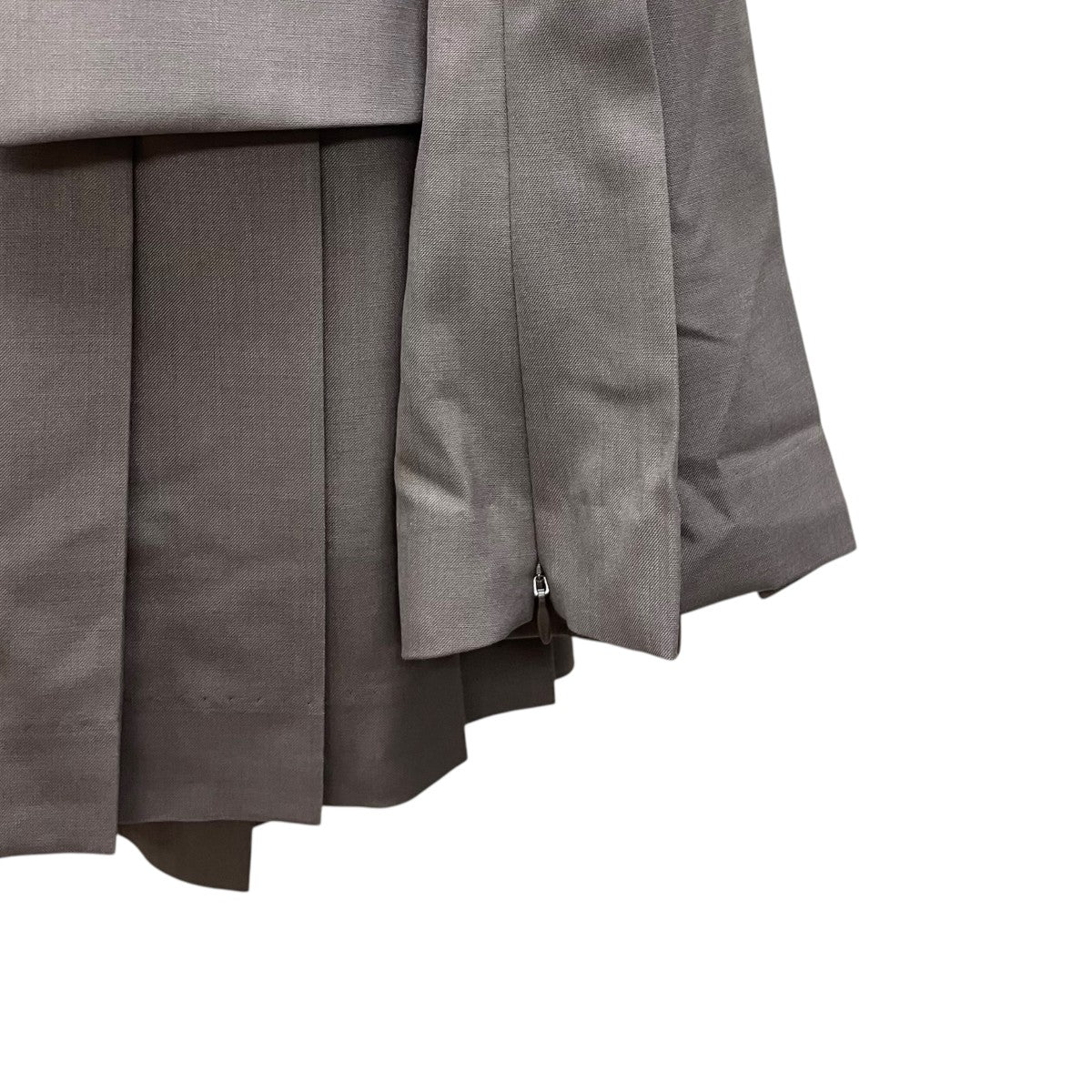 Suiting Pleated blazer バックプリーツスーチングベルテッドジャケット