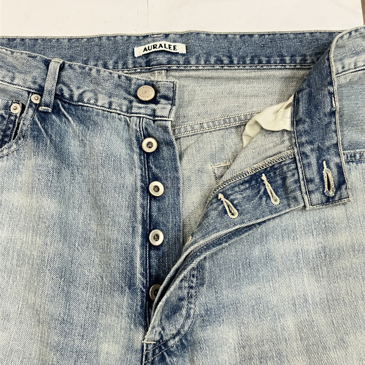 FADED SELVEDGE LIGHT DENIM WIDE PANTS デニムパンツ