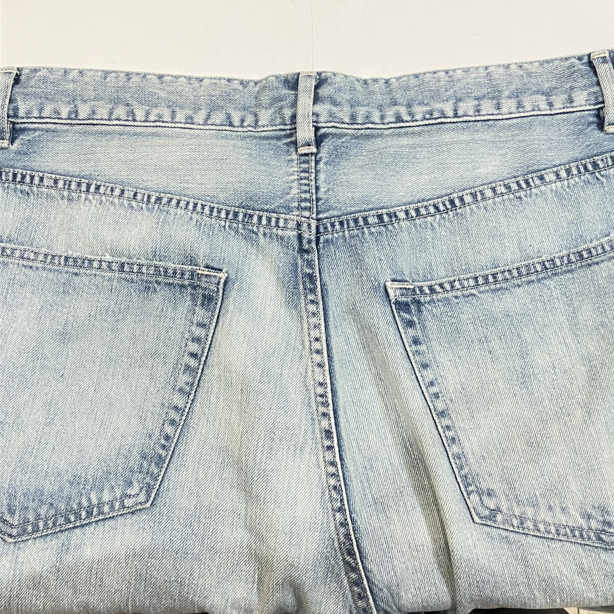 FADED SELVEDGE LIGHT DENIM WIDE PANTS デニムパンツ