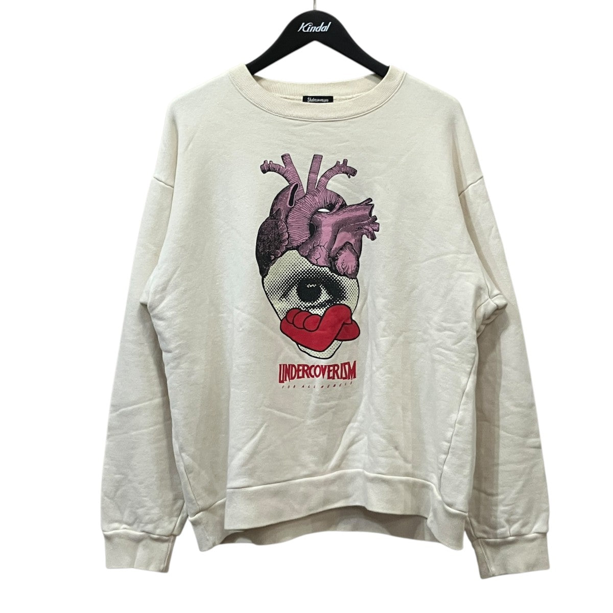 ハートプリントロングスリーブスウェット