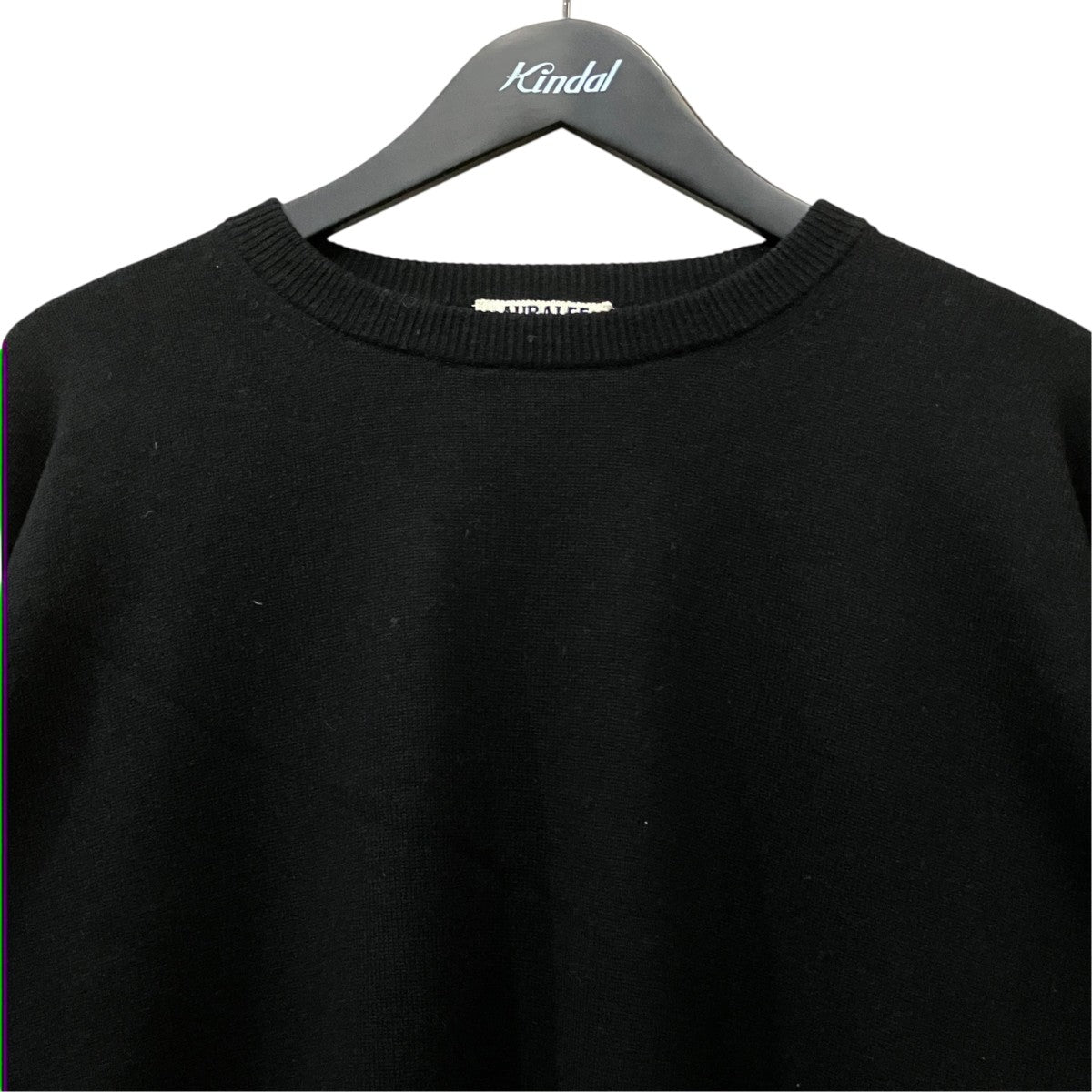 AURALEE CASHMERE SILK WOOL KNIT クルーネックニット 古着・中古-3枚目のアイテム画像