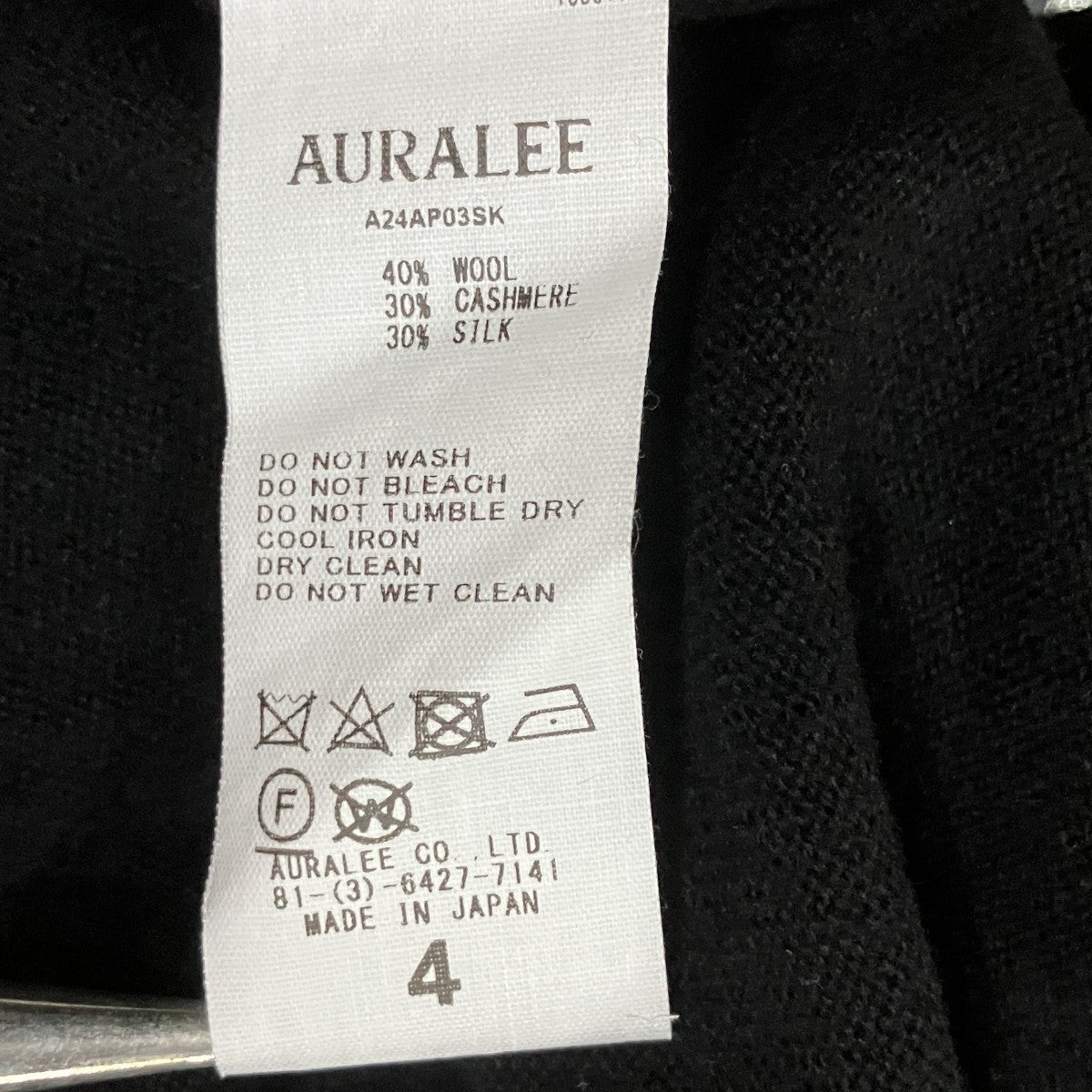 AURALEE CASHMERE SILK WOOL KNIT クルーネックニット 古着・中古-6枚目のアイテム画像