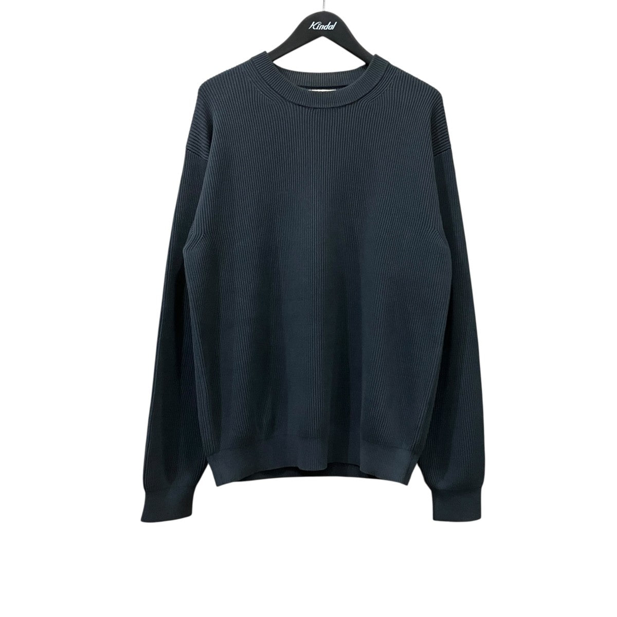 AURALEE SUPER HARD TWIST RIB KNIT クルーネックニット 古着・中古-1枚目のアイテム画像