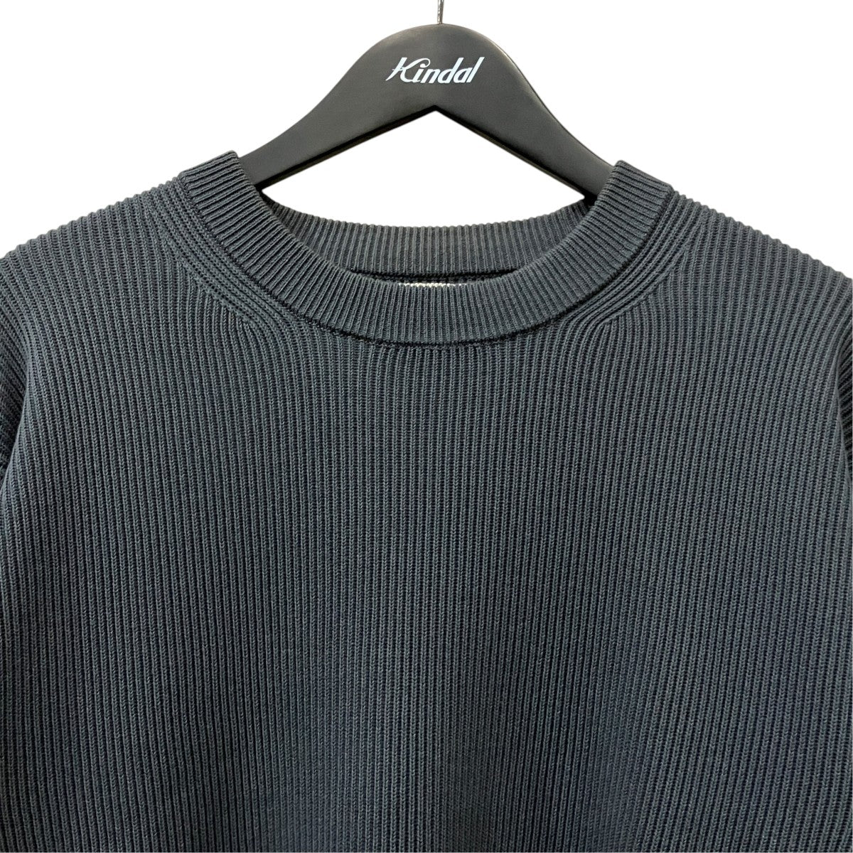 AURALEE SUPER HARD TWIST RIB KNIT クルーネックニット 古着・中古-3枚目のアイテム画像