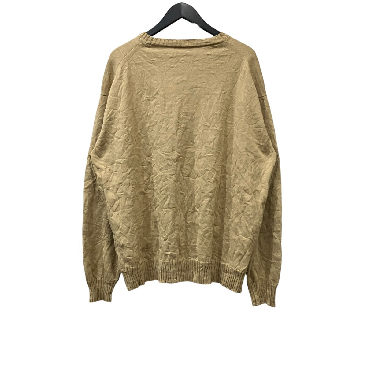 AURALEE WRINKLED DRY COTTON KNIT クルーネックニット 古着・中古-2枚目のアイテム画像
