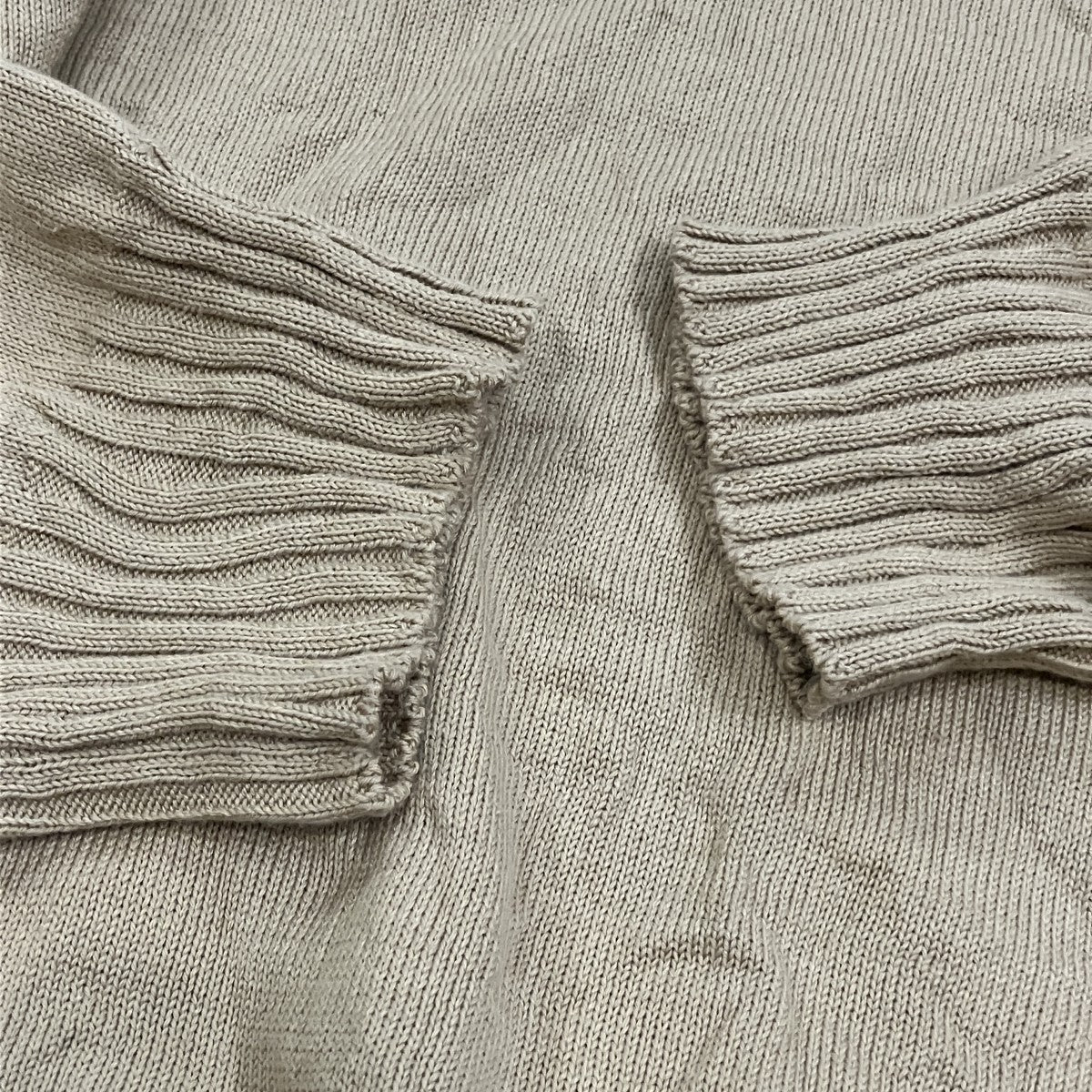 AURALEE WRINKLED DRY COTTON KNIT クルーネックニット 古着・中古-4枚目のアイテム画像