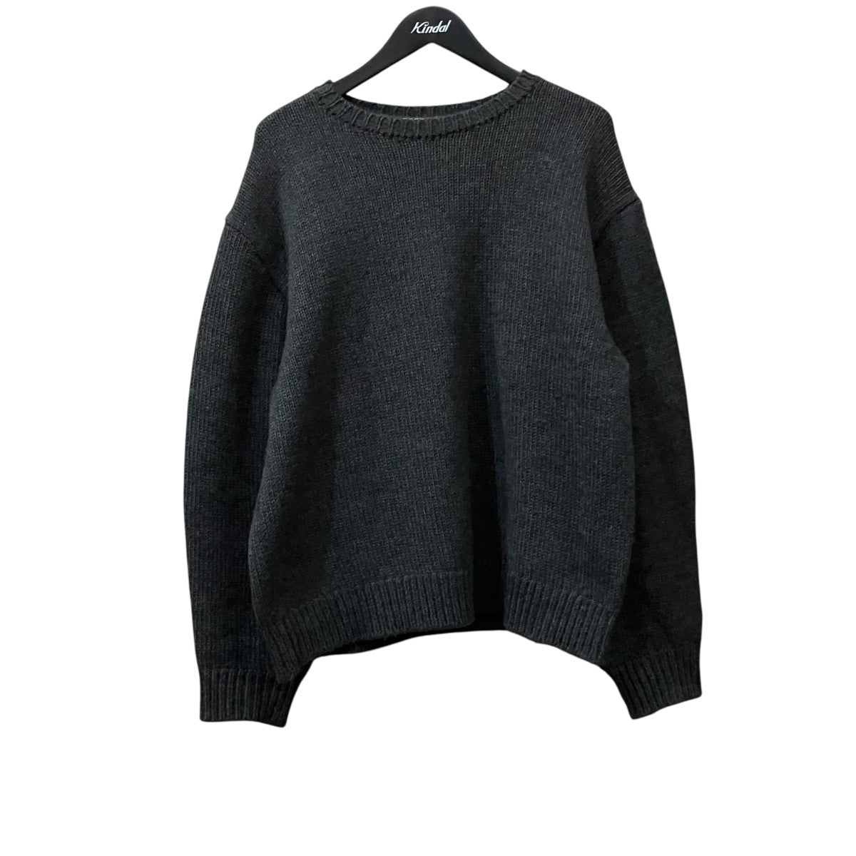 AURALEE WOOL SOFT CORD KNIT クルーネックニット 古着・中古-1枚目のアイテム画像