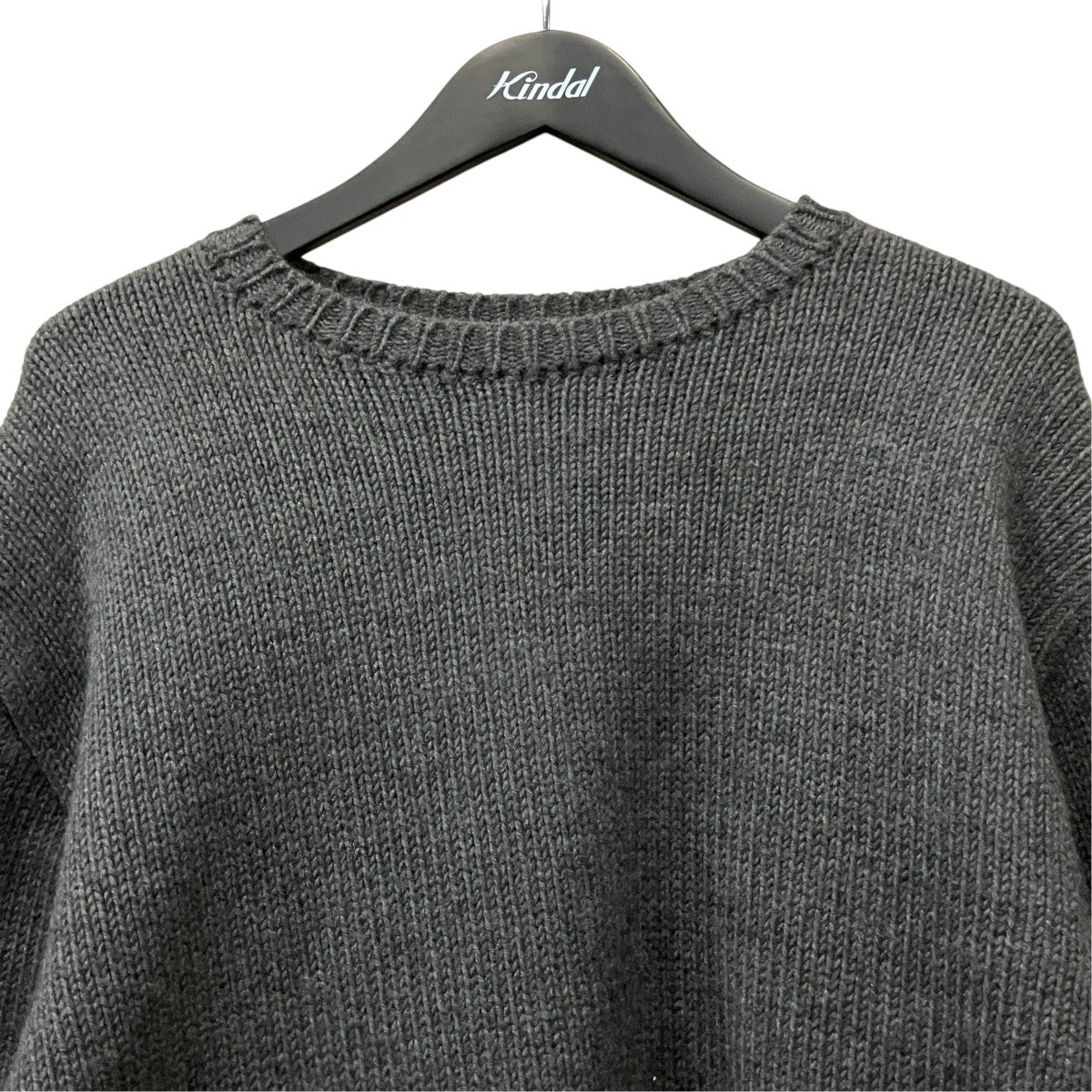 AURALEE WOOL SOFT CORD KNIT クルーネックニット 古着・中古-3枚目のアイテム画像
