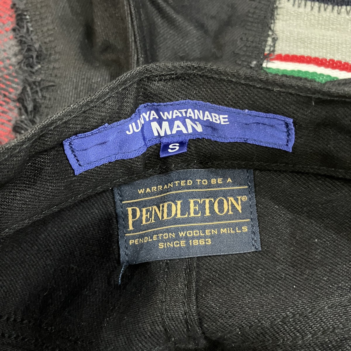 「綿セルビッチデニム×多素材MIX PENDLETON Wネーム」デニムパンツWJ-P012