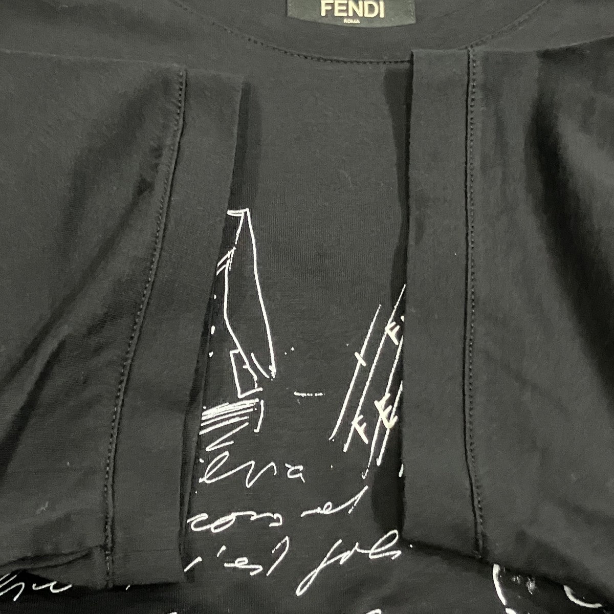 FENDI プリント半袖Tシャツ 古着・中古-4枚目のアイテム画像