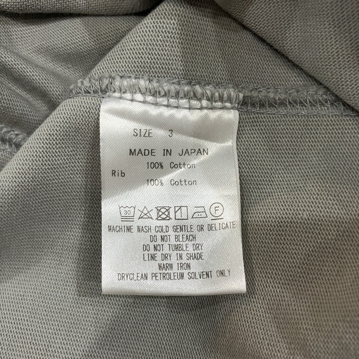 「recycle suvin organic cotton knit」ロングスリーブTシャツM23A-12CS01C