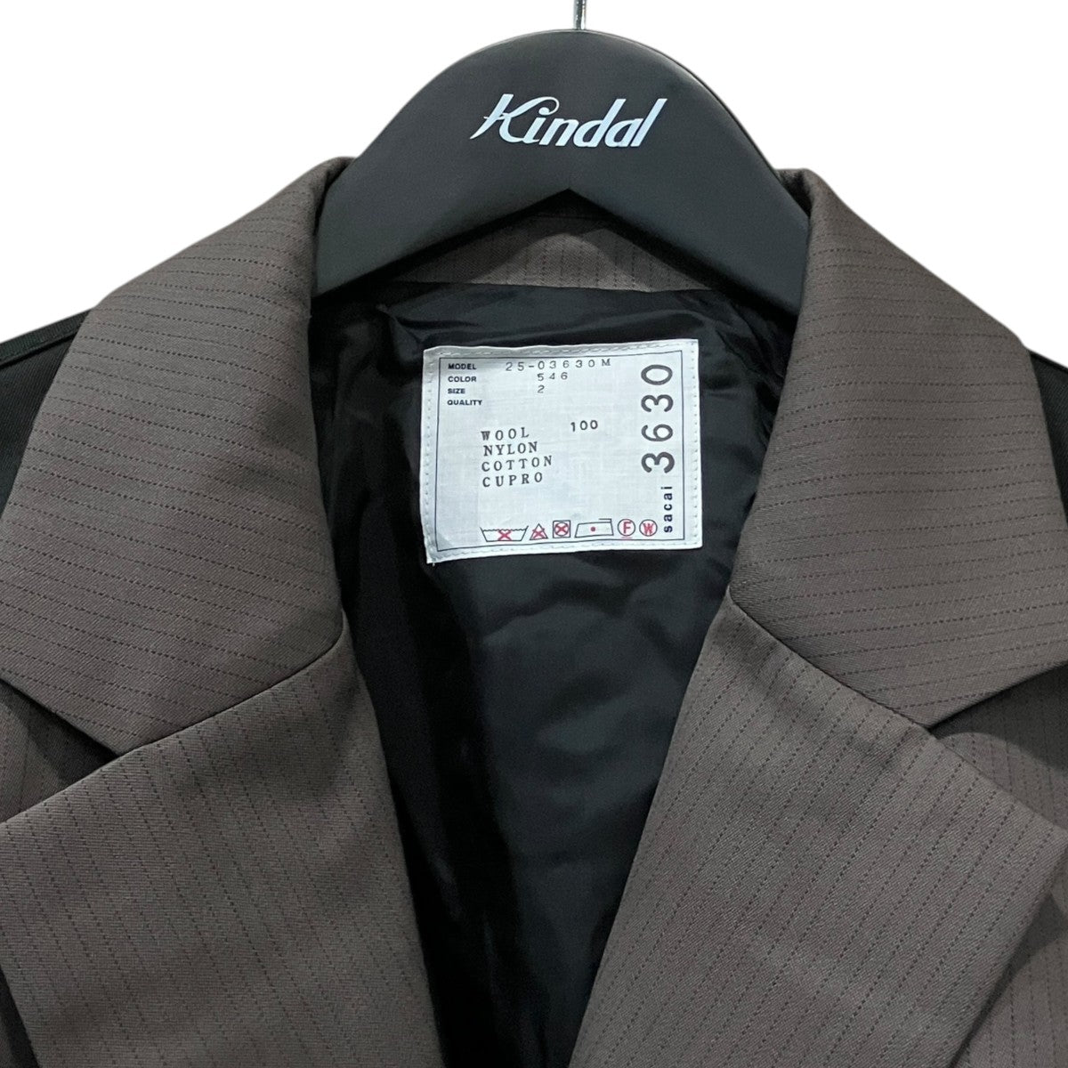 sacai テーラードジャケット 古着・中古-3枚目のアイテム画像