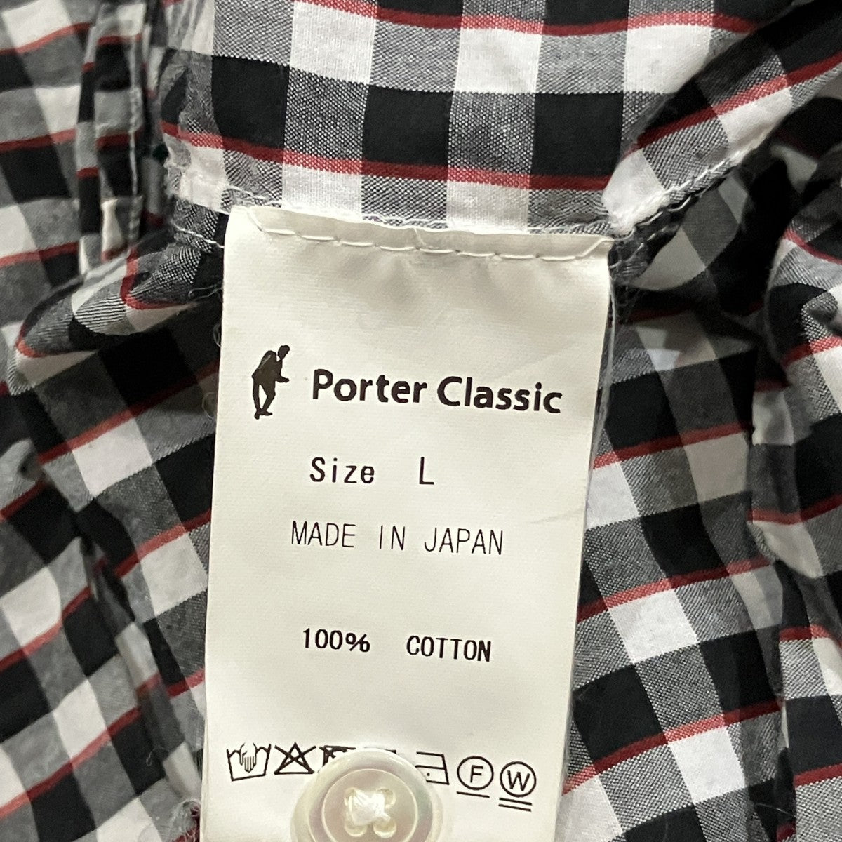 Porter Classic チェックシャツ 古着・中古-5枚目のアイテム画像