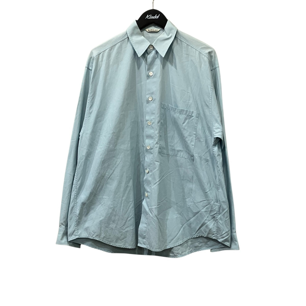 AURALEE WASHED FINX TWILL BIG SHIRT 長袖シャツ 古着・中古-1枚目のアイテム画像