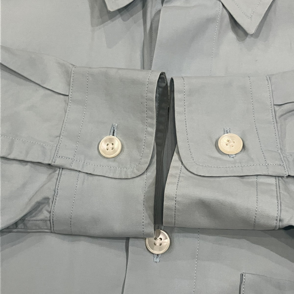 AURALEE WASHED FINX TWILL BIG SHIRT 長袖シャツ 古着・中古-4枚目のアイテム画像