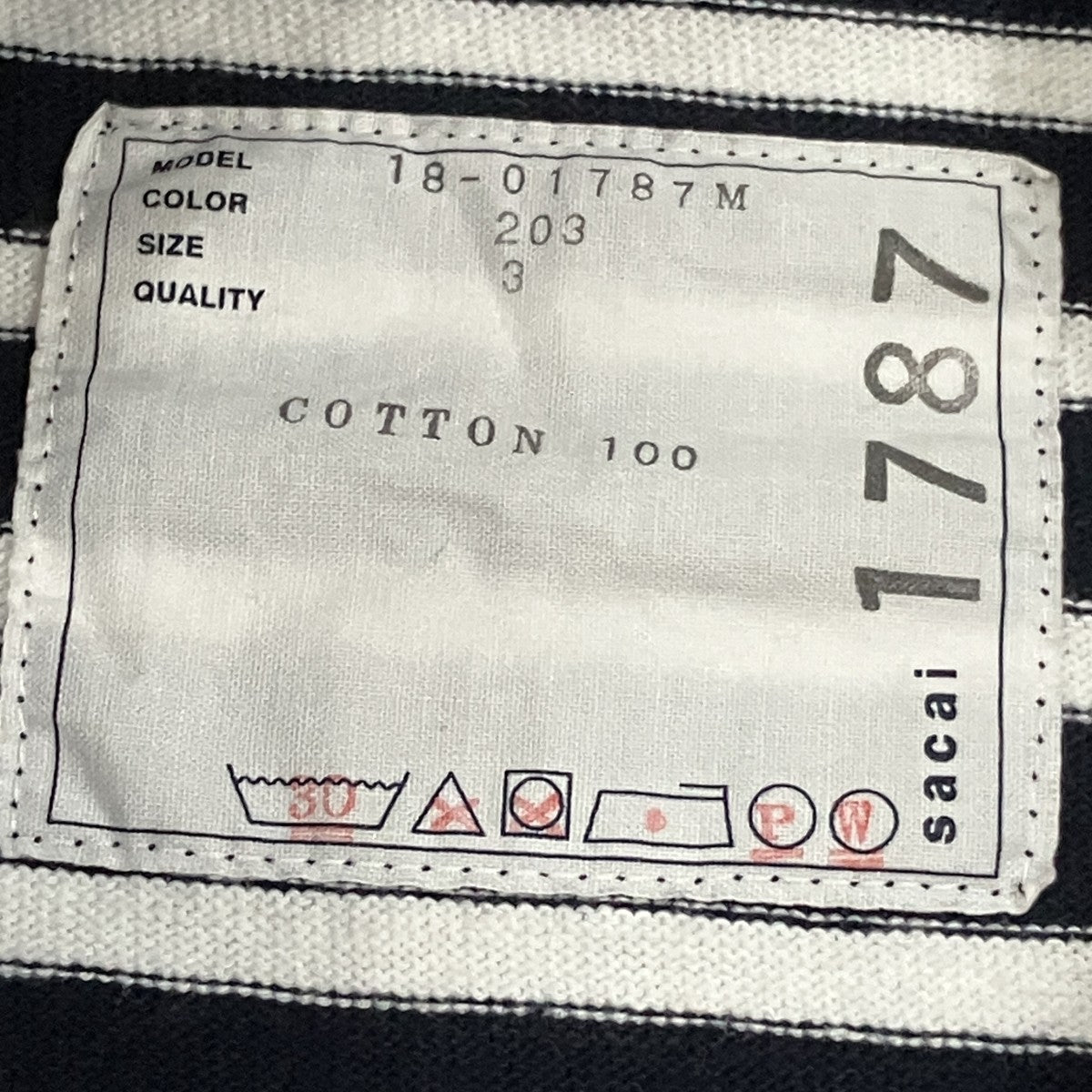 sacai ジッフTシャツ 古着・中古-5枚目のアイテム画像