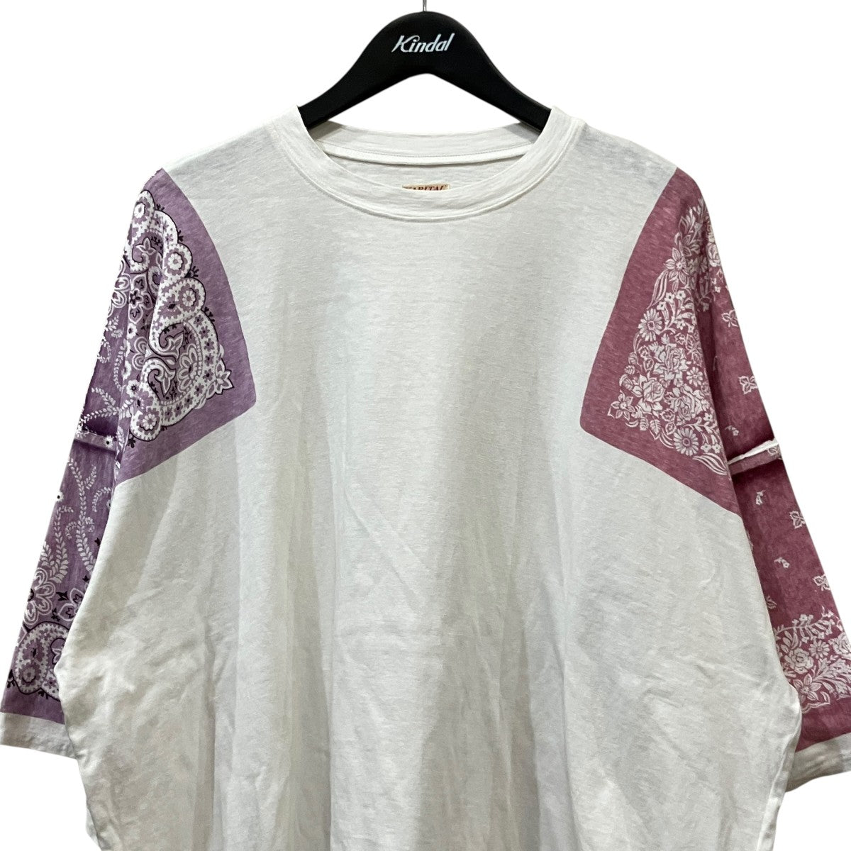 サイドペイズリー柄TシャツEK-1424