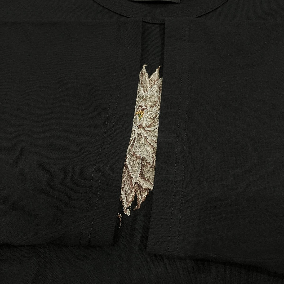 WILDSIDE YOHJI YAMAMOTO 刺繍フラワープリントTシャツWS-T78-013 古着・中古-4枚目のアイテム画像