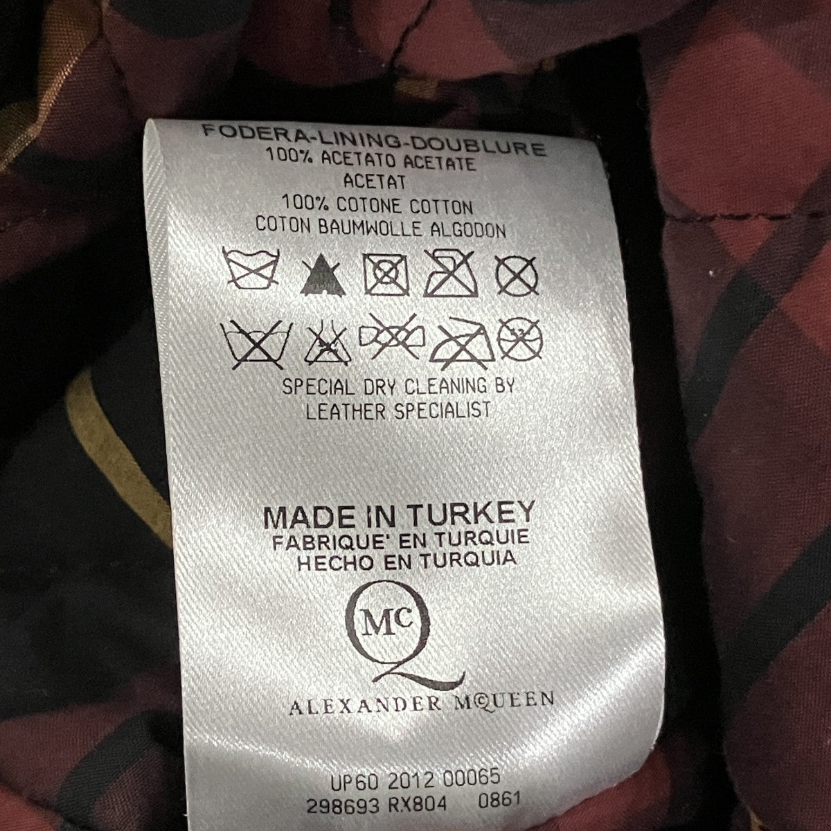 ALEXANDER McQUEEN バッジレザーダブルライダースジャケット 古着・中古-9枚目のアイテム画像