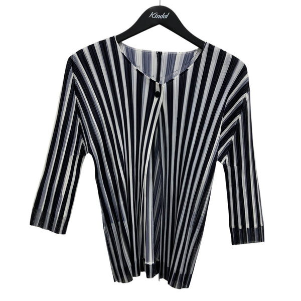 PLEATS PLEASE(プリーツプリーズ) ストライププリーツカーディガン