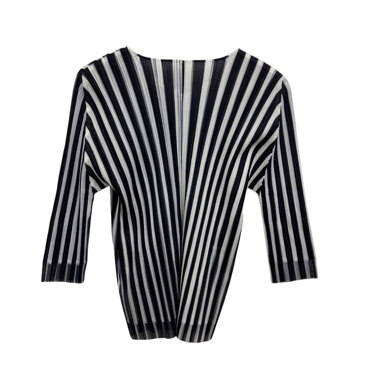 pleats pleaseホワイト ストライプカーディガン PLEATS PLEASE ワン