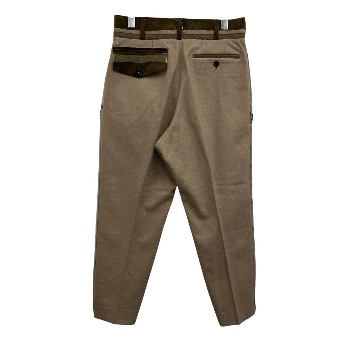 sacai(サカイ) ベルテッドウールパンツ 21-02623M カーキ サイズ 1