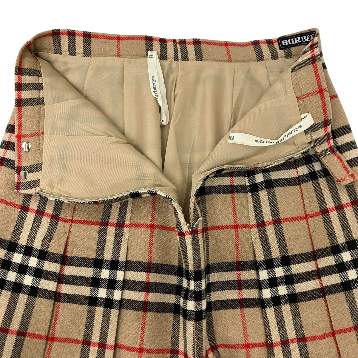 Burberry's(バーバリーズ) ウールノバチェックスカート ベージュ