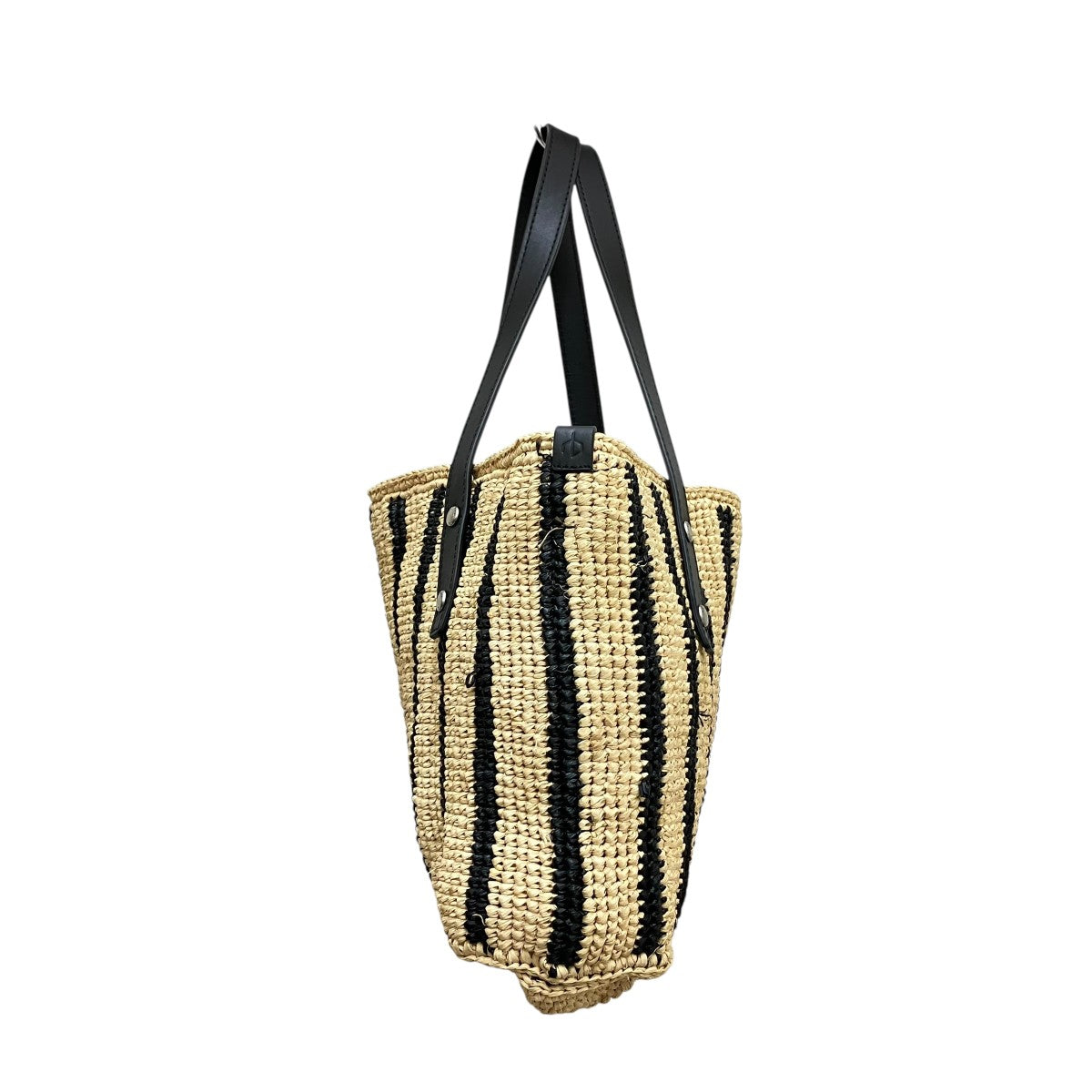 手織りストライプ2WAYトートバッグ