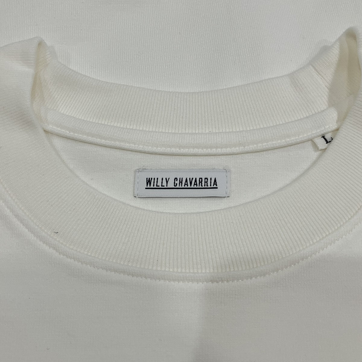 胸プリント長袖Tシャツ