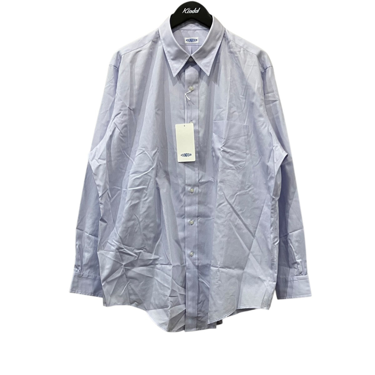 FOUNDOUR COTTON BROAD REGULAR COLLAR SHIRT ロングスリーブシャツ 古着・中古-1枚目のアイテム画像