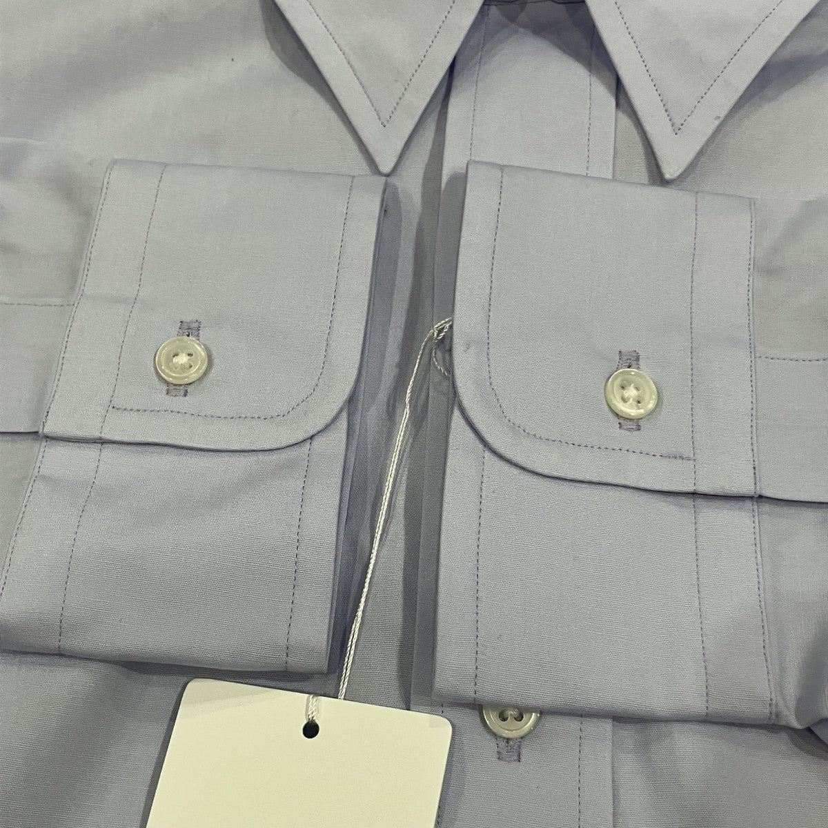FOUNDOUR COTTON BROAD REGULAR COLLAR SHIRT ロングスリーブシャツ 古着・中古-4枚目のアイテム画像