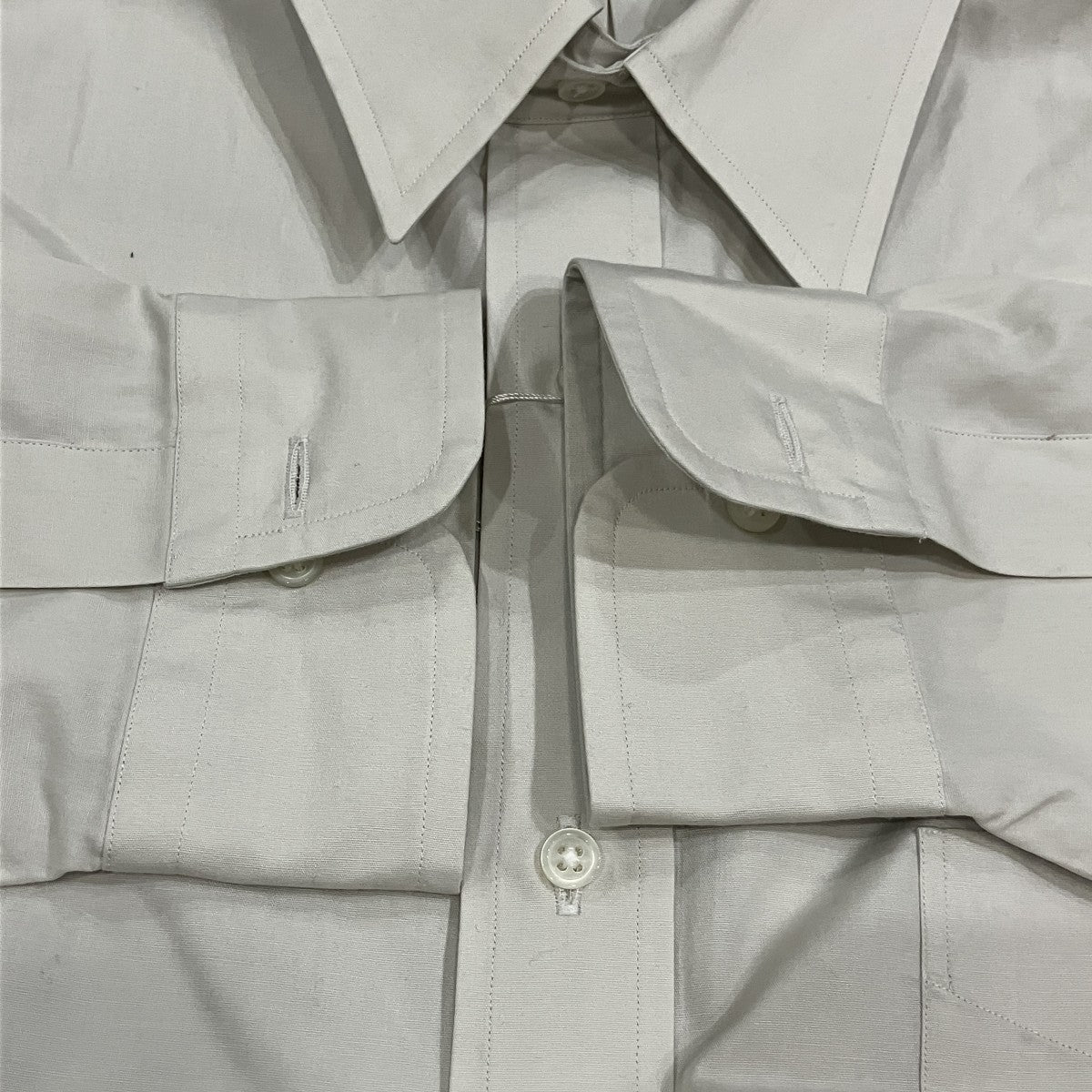 FOUNDOUR COTTON BROAD REGULAR COLLAR SHIRT ロングスリーブシャツ 古着・中古-4枚目のアイテム画像