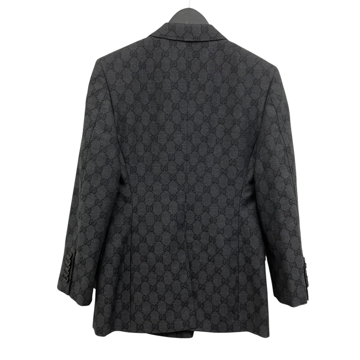 GUCCI GG柄 ダブルブレスト ウール ジャガード テーラードジャケット 古着・中古-2枚目のアイテム画像