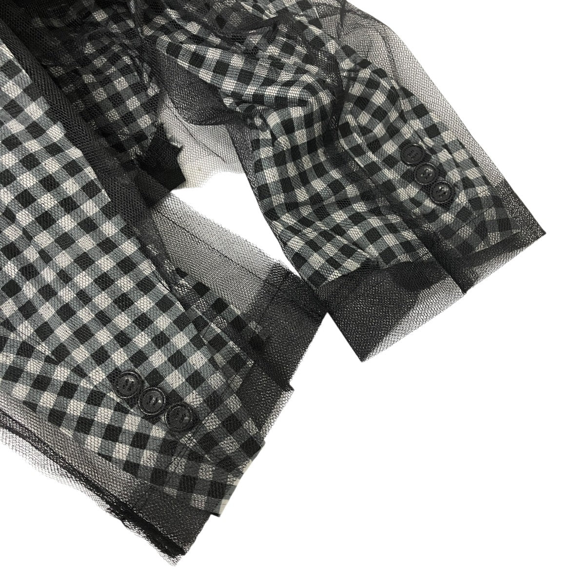 TAO COMME des GARCONS チェックレースジャケット 古着・中古-4枚目のアイテム画像