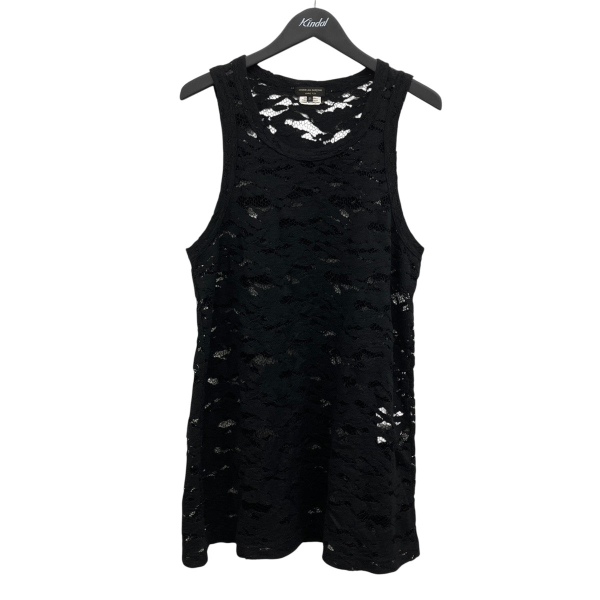 COMME des GARCONS HOMME PLUS レースノースリーブTシャツ 古着・中古-1枚目のアイテム画像