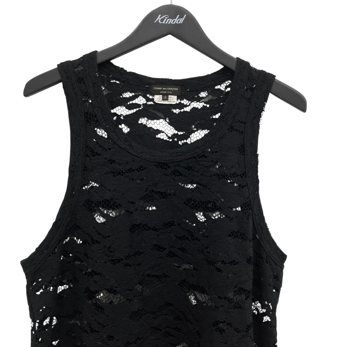 COMME des GARCONS HOMME PLUS レースノースリーブTシャツ 古着・中古-3枚目のアイテム画像