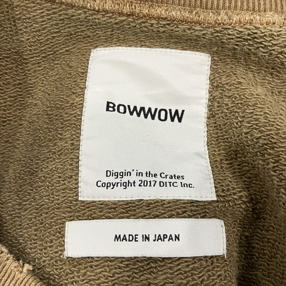 BOWWOW(バウワウ) フェード加工ノースリーブスウェット ブラウン