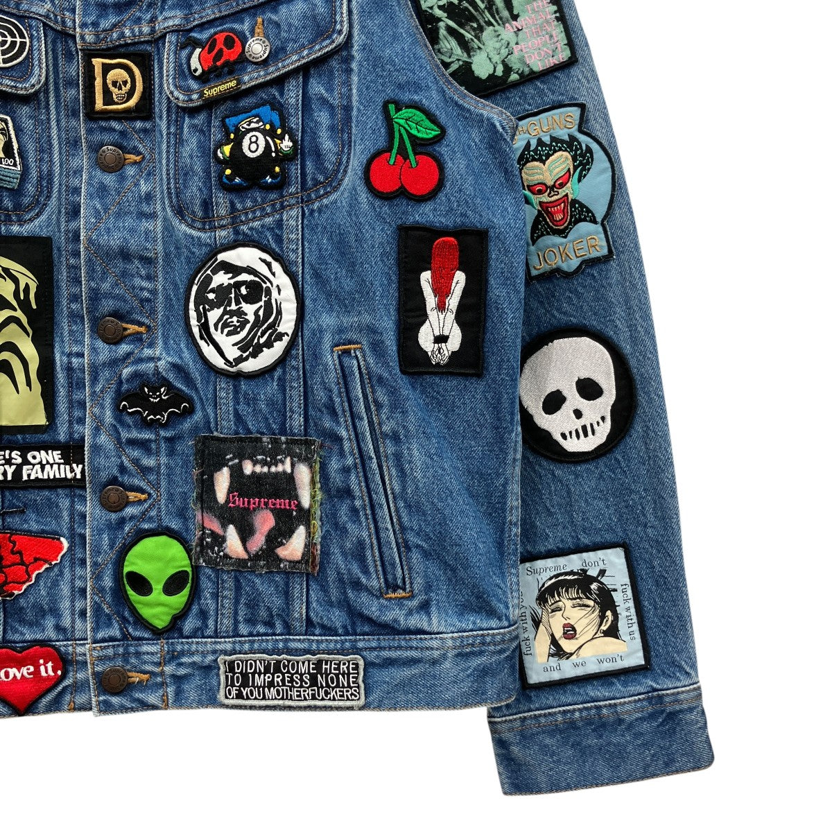 PATCHES DENIM TRUCKER JACKET