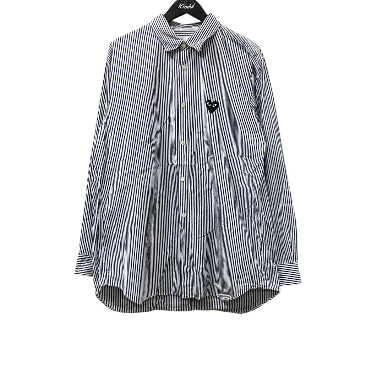 Stripe Shirt With Black Emblem
