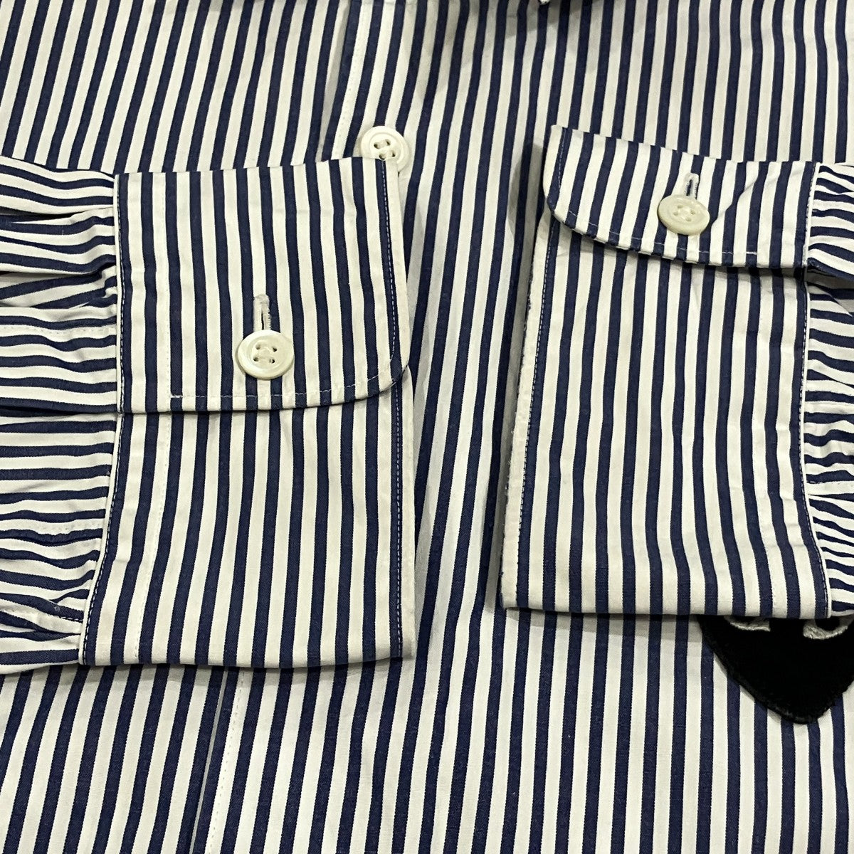 Stripe Shirt With Black Emblem