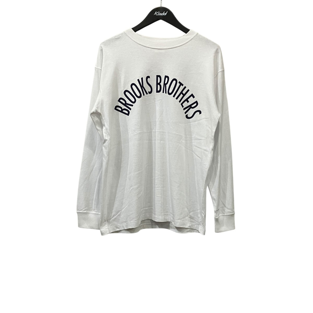 BROOKS BROTHERS コットンジャージー アーチロゴプリント 長袖カットソー 古着・中古-1枚目のアイテム画像