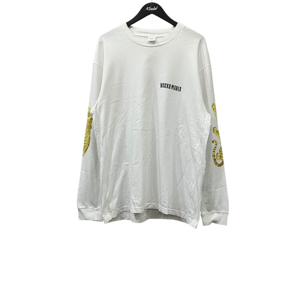 WACKO MARIA 長袖カットソー ホワイト WACKO MARIA(ワコマリア) WASHED HEAVY WEIGHT LONG SLEEVE T-SHIRT