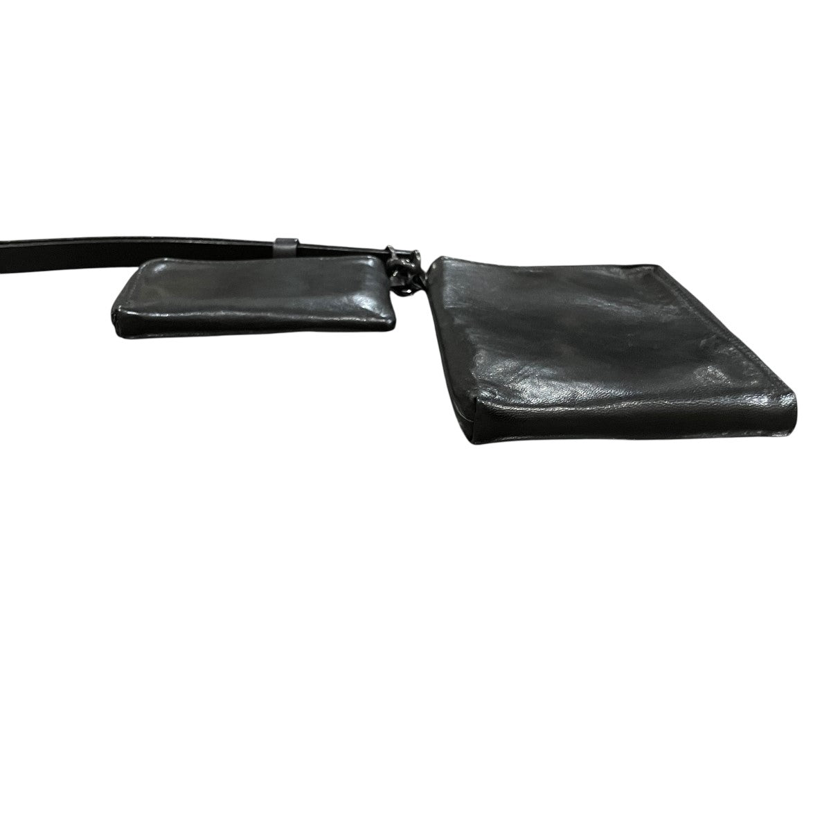 YOHJI YAMAMOTO Horse Cow Leather Smart Phone Shoulder Case 古着・中古-4枚目のアイテム画像