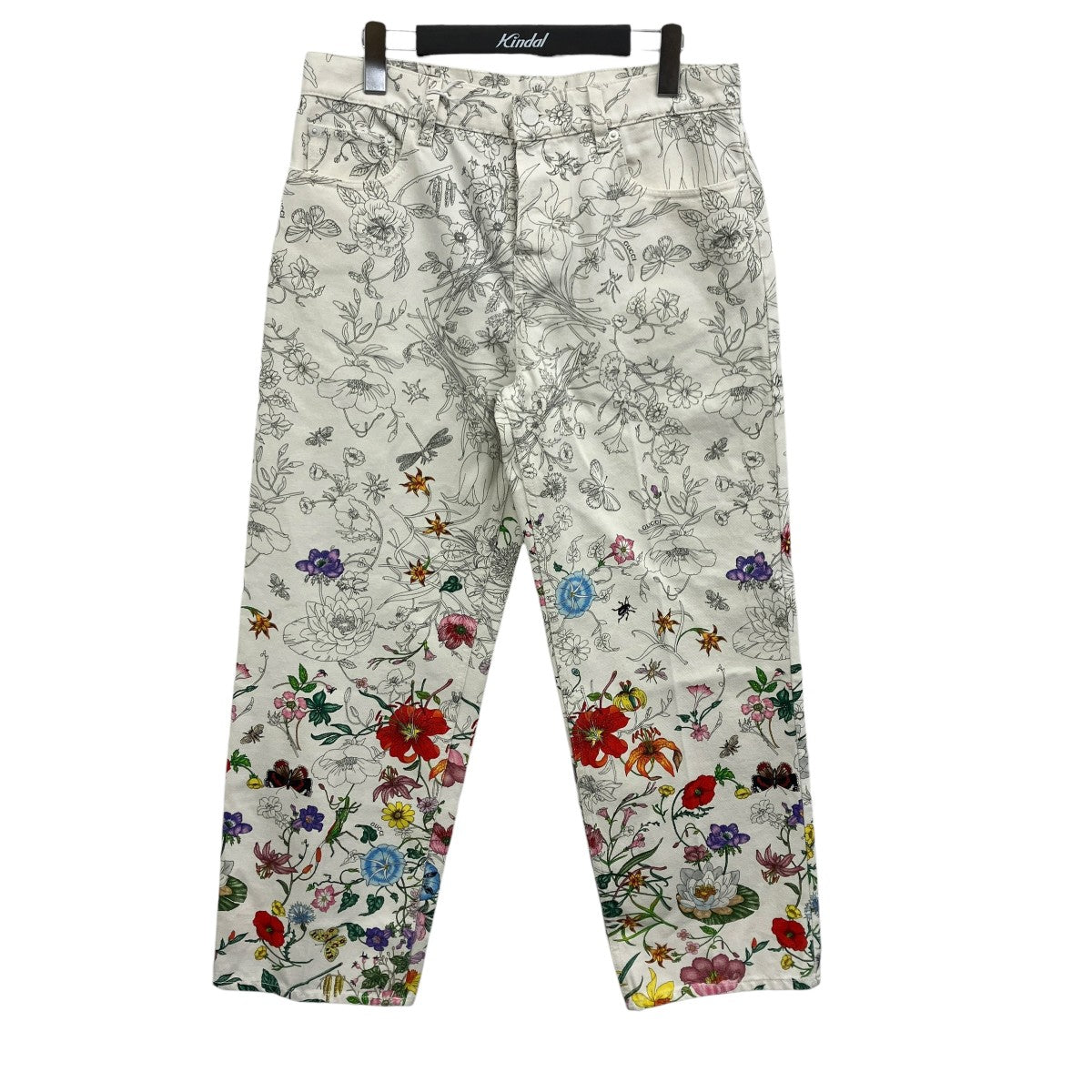 GUCCI フローラルデニムパンツ 古着・中古-1枚目のアイテム画像