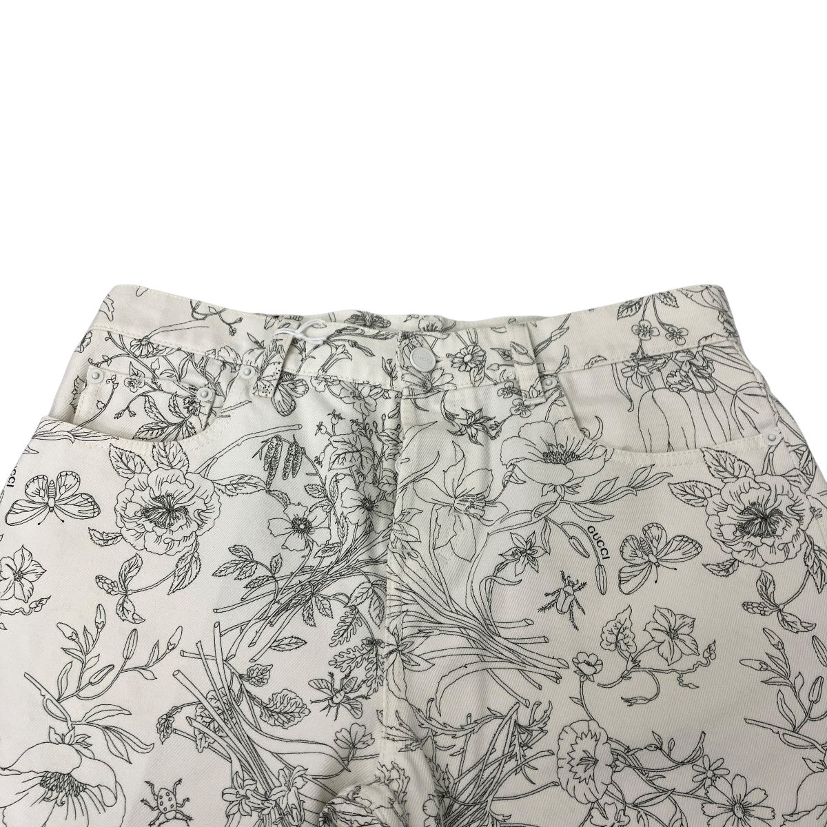 GUCCI フローラルデニムパンツ 古着・中古-3枚目のアイテム画像