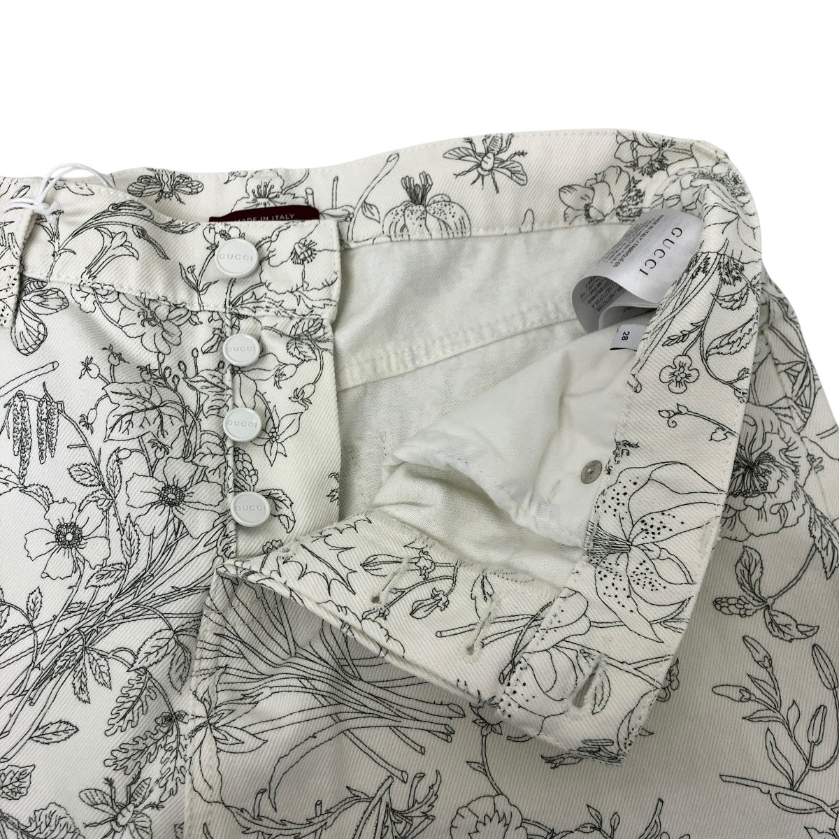 GUCCI フローラルデニムパンツ 古着・中古-4枚目のアイテム画像