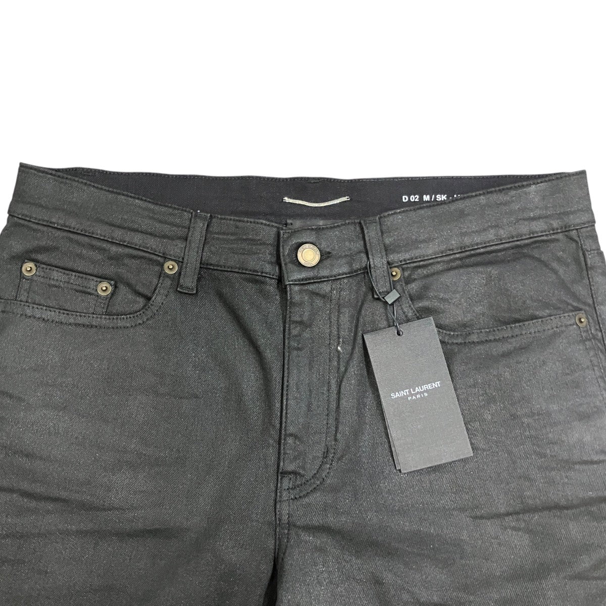 Saint Laurent Paris コーティングデニムパンツ 古着・中古-3枚目のアイテム画像