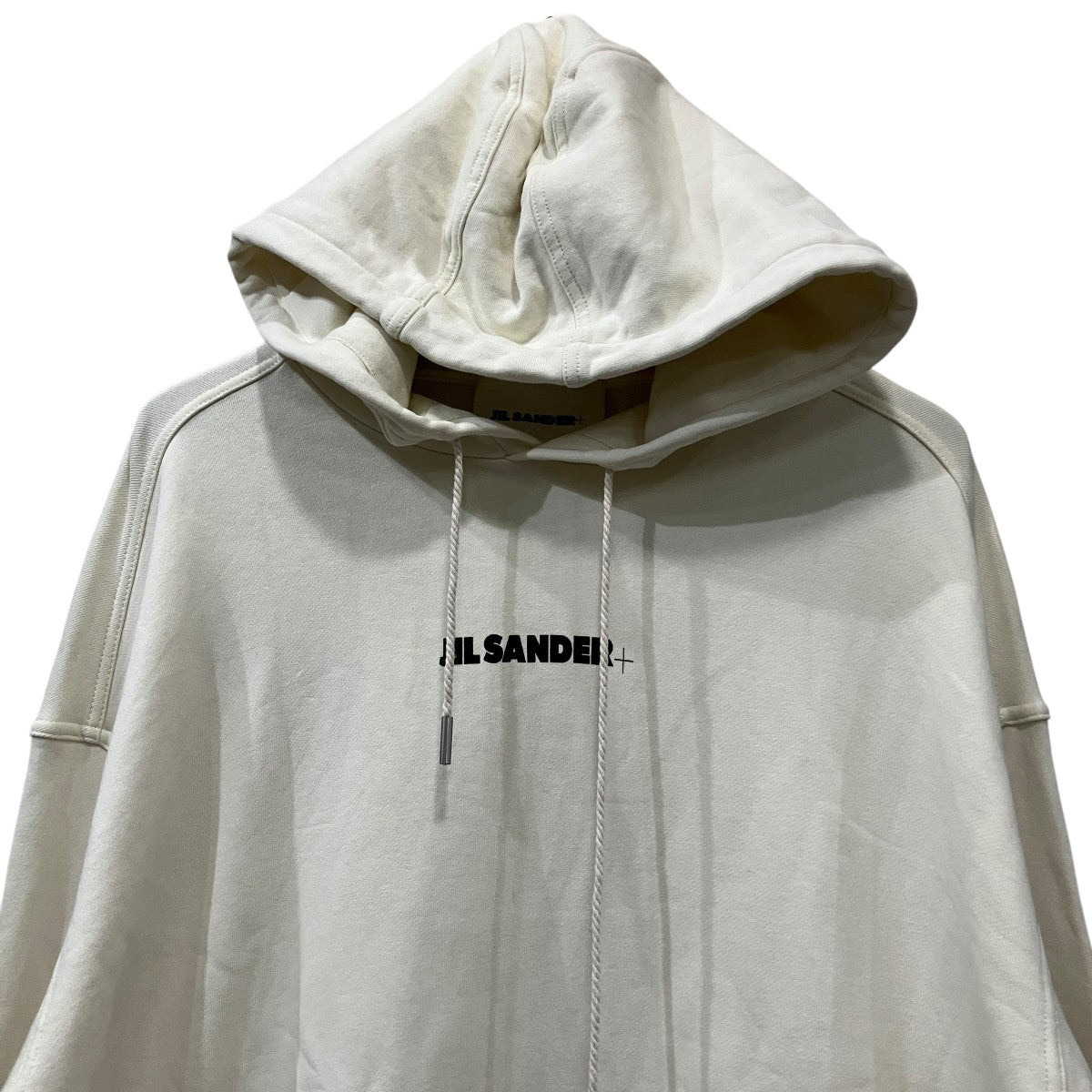JIL SANDER+ ロゴプリントプルオーバーパーカー 古着・中古-3枚目のアイテム画像