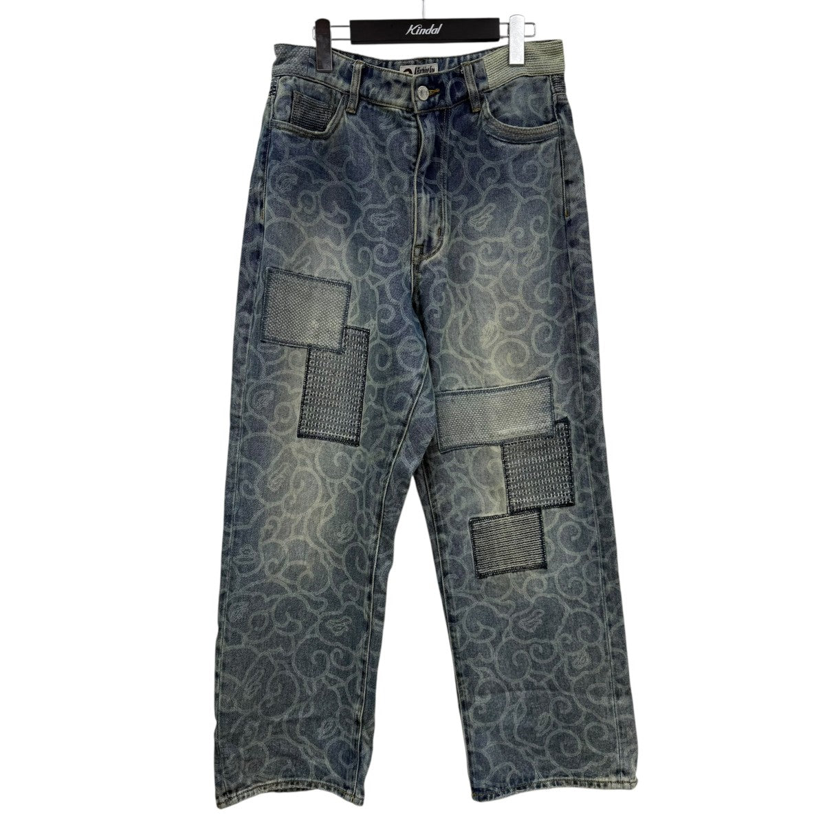cloud camo jacquard upcycled pants001DPL801304M
